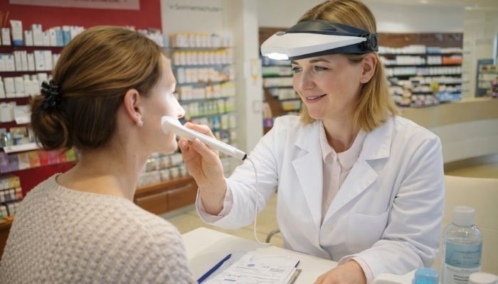 Hautanalyse in der Apotheke in München-Großhadern